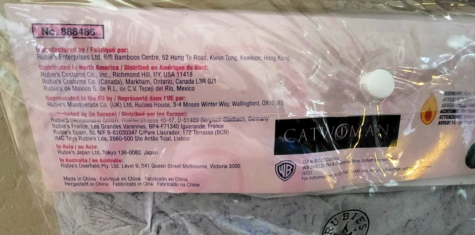 Catwoman Sexy Womens Halloween Costume by Secret Wishes Batman Size L NIP - Image 4 of 4