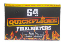 Quickflame 64 Firelighters – Eco Friendly BBQ Fire Starter for Logs & Coal 3 Pac 0.20 per lighter