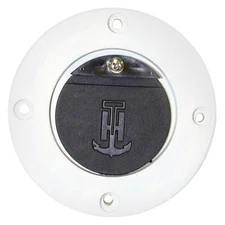 T-H Marine SA-2B-DP - 1-1/2" D White/Black Flush Mount Scupper Valve