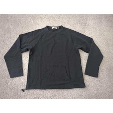 Lee Sweatshirt Pullover Womens Large Black Raglan Sleeve