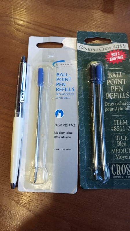 Ball Point Pen Refills Blue Lot Of 3