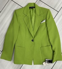 NWT KASPER 1 Button Lime Green Women s Blazer Size 6