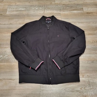 Tommy Hilfiger Zip Up Bomber Jacket Lightweight Chest Pocket Mens Size Large