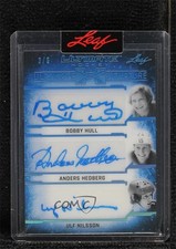 2023 Leaf Ultimate Platinum Spectrum 3/6 Bobby Hull Anders Hedberg Auto HOF 11jd