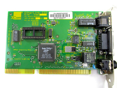 Netzwerkkarte 3Com Ether Link III  3C509B ISA 16-Bit BNC,RJ45,DA-15, getestet OK