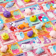 28 Pack Squishy Toy Gift Cards, Kawaii Mochi Stress Relief Classroom Favors Kids