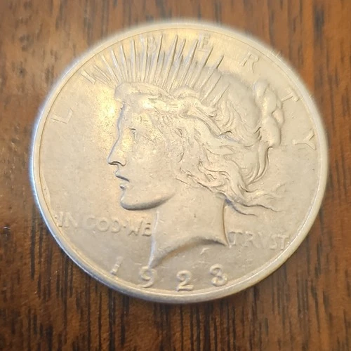 1923-s Peace Dollar $1 Silver Coin Circulated Business Strike 0.9 Fineness