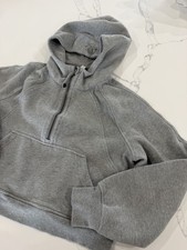 Lululemon Scuba Oversized Half-Zip Hoodie Heathered Core Ultra Light Grey XS/S
