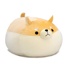 XX-Large Shiba Inu Stuffed Animal Storage Bean Bag Chair Cover Yellow Dog Girls