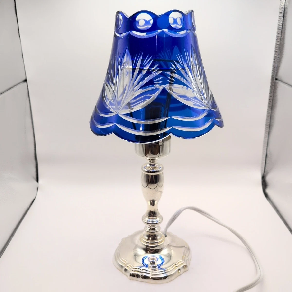 Blue Glass Lamp Indiana Lamps for sale | eBay