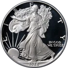 1986-S Silver American Eagle $1 PCGS PR70 DCAM - STOCK