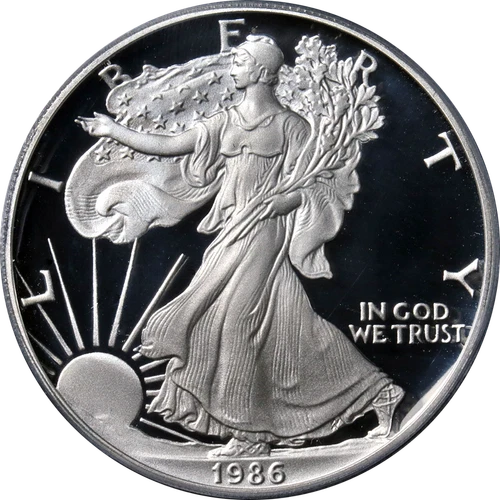 1986-S Silver American Eagle $1 PCGS PR70 DCAM - STOCK