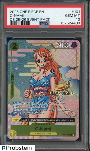 2025 ONE PIECE CHAMPIONSHIP 2025-26 EVENT PACK #101 O-NAMI PSA 10