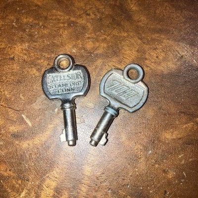 Vintage Excelsior 700 Schlüsselkoffer Gepäck Koffer Aktentasche X2