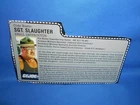 1986 GI JOE ARAH SGT SLAUGHTER FILE CARD EXCELLENT SHAPE