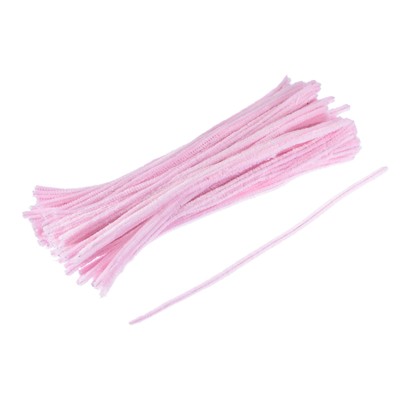 100 Stück Pfeifenreiniger Chenille Stiele 30cm/12 Zoll hellrosa für DIY Kunst Handwerk