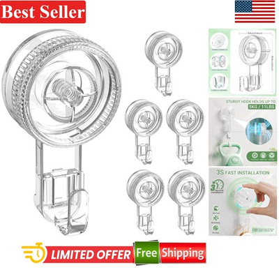 #ad #ad Easy Install Clear Suction Cup Hooks 6 Pack Perfect for Bathroom amp; Kitchen $27.99