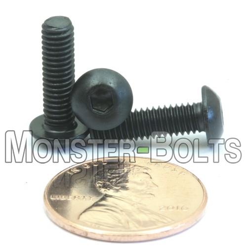 M4 Button Head Socket Cap Screws, 12.9 Steel w/ Black Ox ISO 7380, 0.70 Coarse - Picture 12 of 23