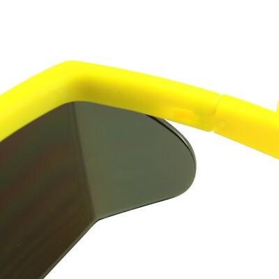 ShadyVEU Oversized Flat Top Rainbow Mirrored Lens Blue Nose Piece Men Sunglasses ShadyVEU Oversized Flat Top Rainbow Mirrored Lens Blue Nose Piece Men Sunglasses
