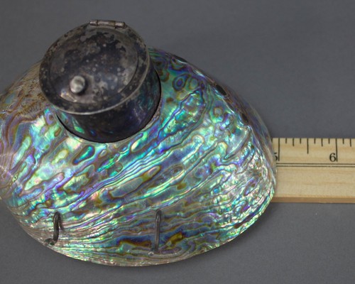 Ataahua Neuseeland Vintage Sterlingsilber und Paua Muschel Tintenfass - Bild 9 von 11