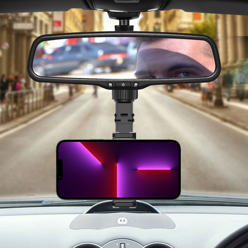 Cellet Rear View Mirror Phone Holder Mounti; Rearview Mirror Mount for Car - Picture 2 of 10