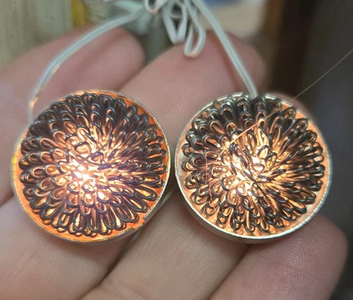 Set Of 2 Dollhouse Miniature— Working Dome Ceiling Fixture Lamp Light Silver 