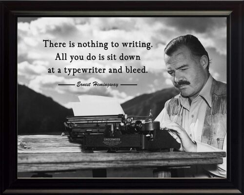 Ernest Hemingway There Is Nothing image imprimée ou art mural encadré - Photo 1 sur 15