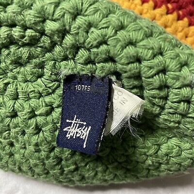 Vintage 90s Stussy Beanie Rasta Knit Ultra Rare Stussy Vintage 90s Stussy Beanie Rasta Knit Ultra Rare Stussy