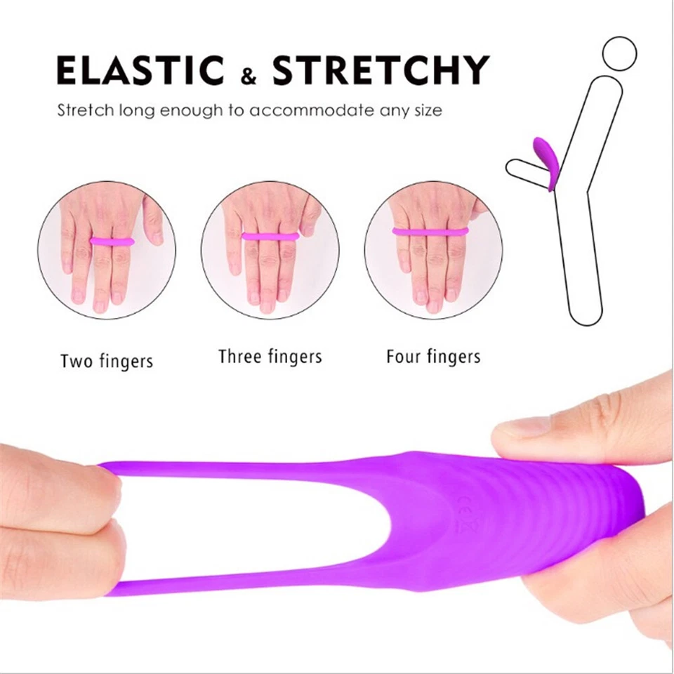 Vibrador con anillo para pene punto G consolador masajeador juguetes sexuales para mujeres hombres parejas Foto 3 de 4