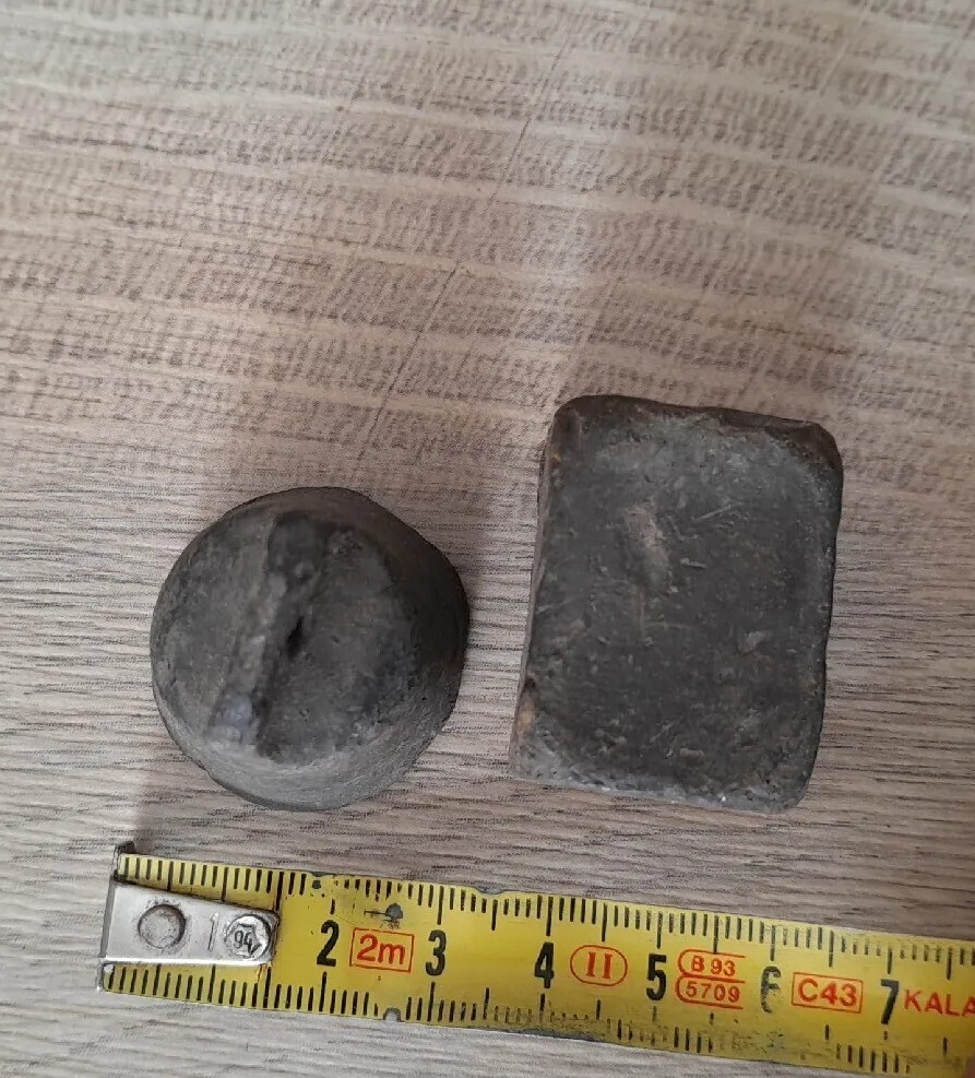 2 Plomb ancien pour la pêche au moulinet Vintage Collection