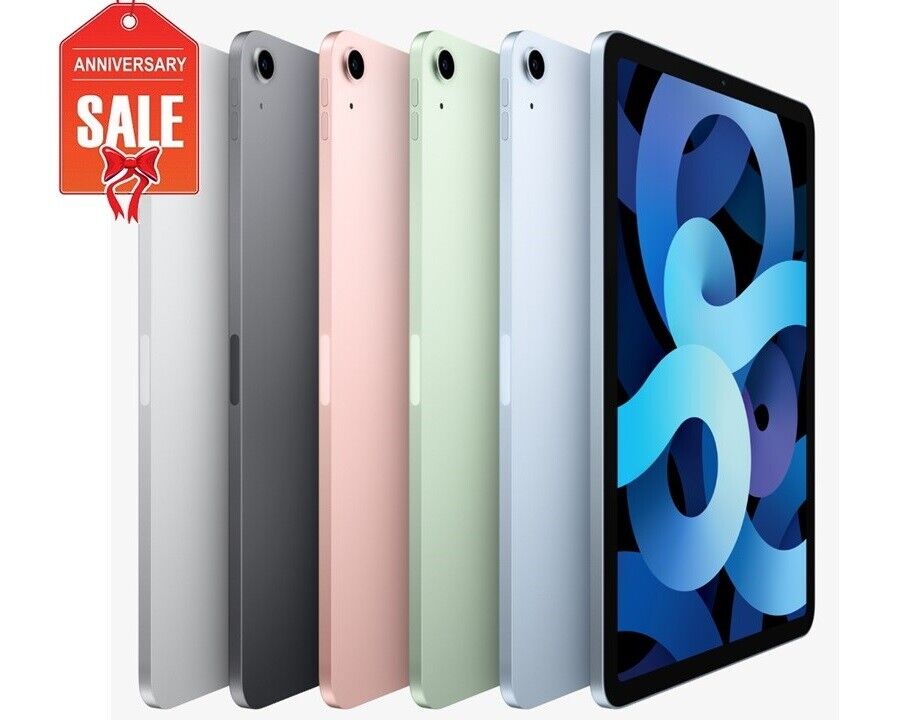 Apple iPad Air 4th - 64GB 256GB, WiFi, Cellular Unlocked, Gray Silver Green  Blue