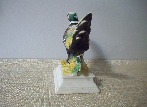 Estatua de pájaro faisán cuello anillado bisque numerado Japón vintage - Imagen 4 de 8