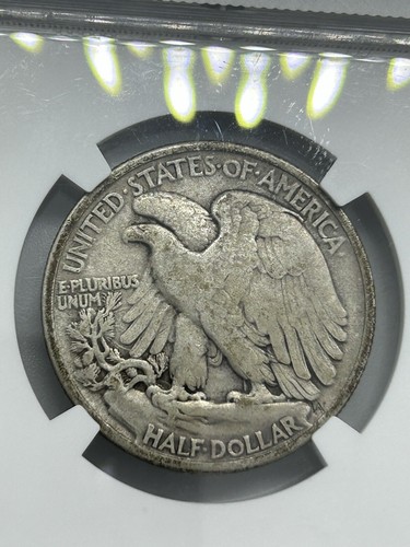 1919 50C PCGS F 15 Liberty Walking Half Dollar! Better Date! Looks VF! Very Rare - Picture 7 of 7
