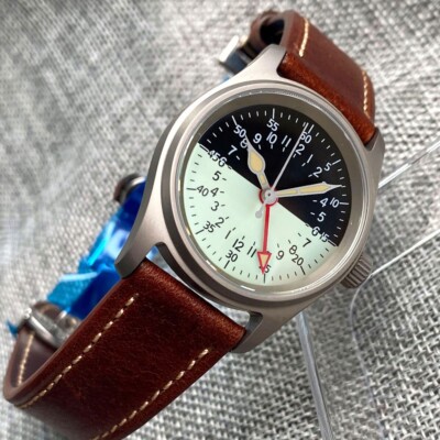 NH34 GMT Titanium 36mm Pilot 200M Dive Men Automatic Watch Lume Dial Sapphire