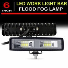 6Inch 48W  LED Work Light Bar Flood Fog Lamp Offroad Driving Truck SUV ATV 4WD