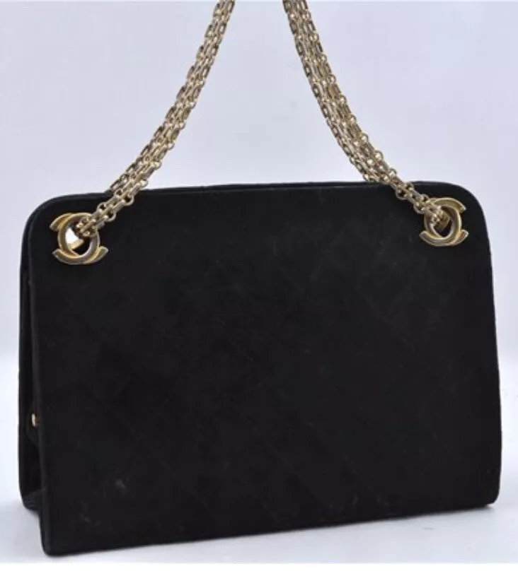 black suede chanel bag