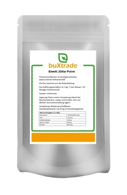500 g Eiweiß | Eiklar Pulver | Sprühgetrocknet | Eier | Ei | Buxtrade