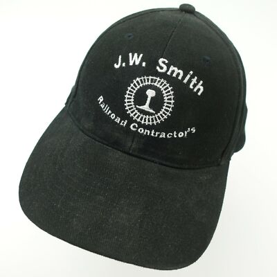 J.W. Smith Railroad Contractor's Ball Cap Hat Adjustable Baseball Adult Black