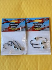 Lot Of 2  Z-man Finesse EyeZ Minnow Jig Heads  1/12 oz 1/0 Hooks Pearl
