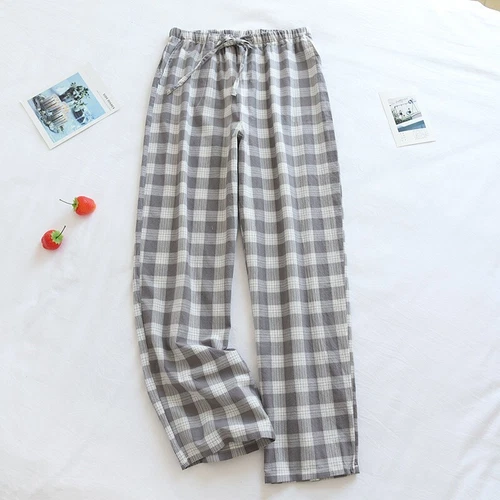 Men Pajama Pants Plaid Pj Bottoms Elastic Waist Sleep Baggy Casual Trousers UK- - Picture 9 of 33