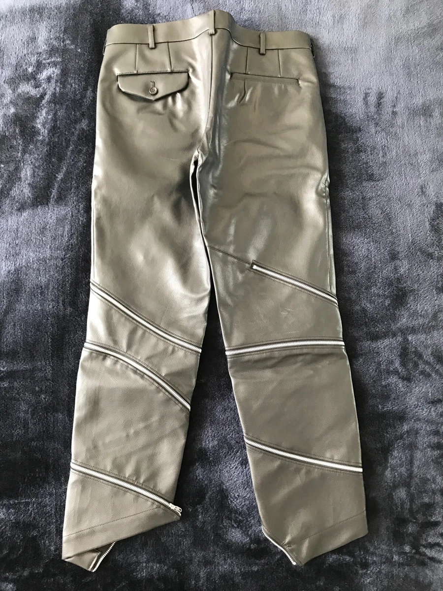 Comme Des Garçons Homme Plus / Fake Leather Zip Detail Trousers size L