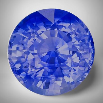 Blue Sapphire Round Cut Gemstone 5 Cts - 12 mm Lustrous Precious Jewelry Gem