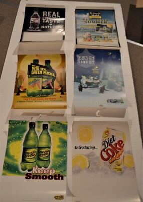 NOS 6 Piece Rare Coca Cola Advertising Bundle Sprite Diet Coke Coke Mello Yello