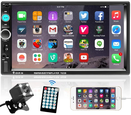 Estereo De Pantalla Para Coche Carro Pantalla Tactil Radio Bluetooth Doble Din