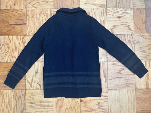 VINCE Wool Cardigan Sweater Double Breasted Navy Blue Sz Small - Picture 8 of 13