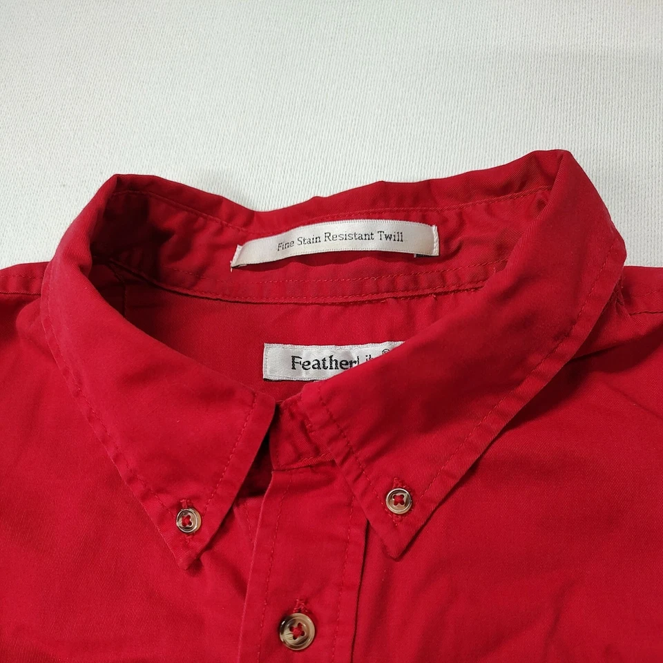 Feather Lite Men's Long Sleeve Red XL Button Down Collared Shirt. - Image 4 of 4