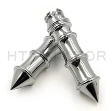 Motorcycle Chrome Skeleton Spike 1" 25mm Hand Grips For Honda Shadow 750 Spirit