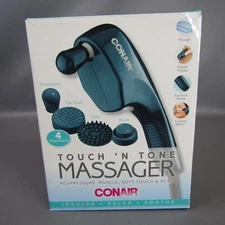 Conair Touch 'N Tone Massager With 4 Attachments Acupressure Scalp Soft Touch