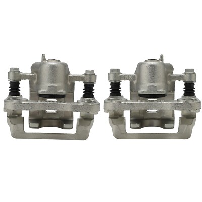 Pair Rear Brake Calipers With Bracket 2 For 2005-2010 Kia Sportage