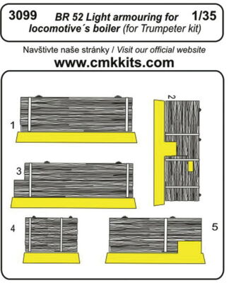 CMK 129-3099 - 1:35 BR-52 Light armouring for locomotives boiler für Trumpeter